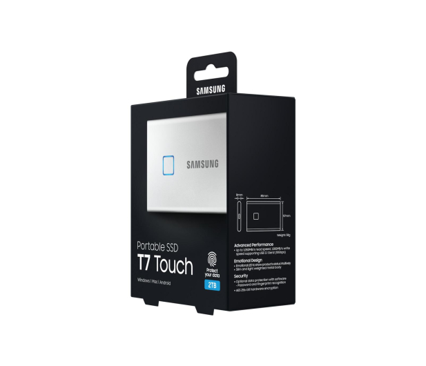 Samsung Portable SSD T7 Touch 2TB USB 3.2 Gen. 2 Srebrny - 541046 - zdjęcie 11